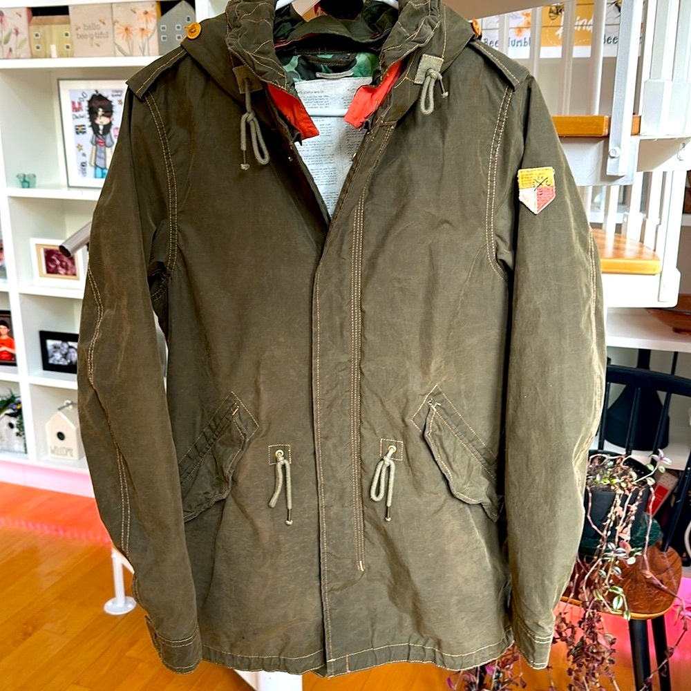 Scotch & Soda Olive Green Parka Jacket